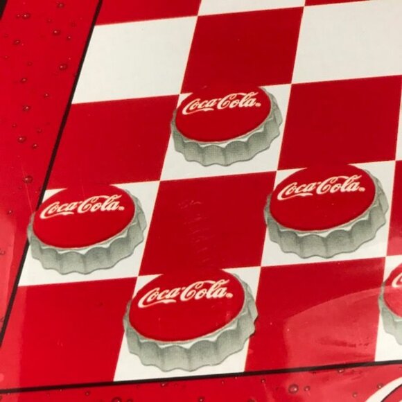 Vintage Coca-Cola Collector's Edition Checkers in Raised Logo Square Tin - Picture 7 of 12